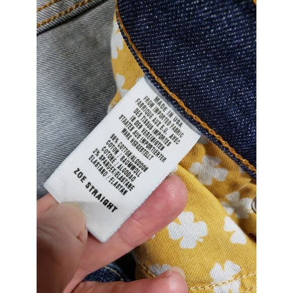 Lucky Brand Jeans Size 14 Womens Blue Stretch Pants Mid Rise Zoe Straight USA - Picture 4 of 13